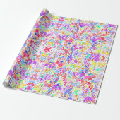Niedliche abstrakte Blume Geschenkpapier (Ungerollt)