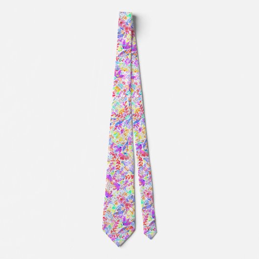 Niedliche abstrakte Blume Krawatte (Vorderseite)