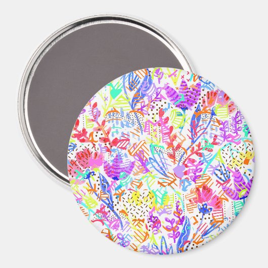 Niedliche abstrakte Blume Magnet (Vorderseite/Rückseite)