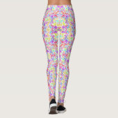Niedliche abstrakte Blume Muster Leggings (Rückseite)