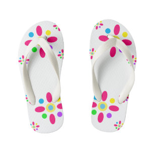 Niedliche Abstrakte Blume-Paarung von Flip Flops Kinderbadesandalen