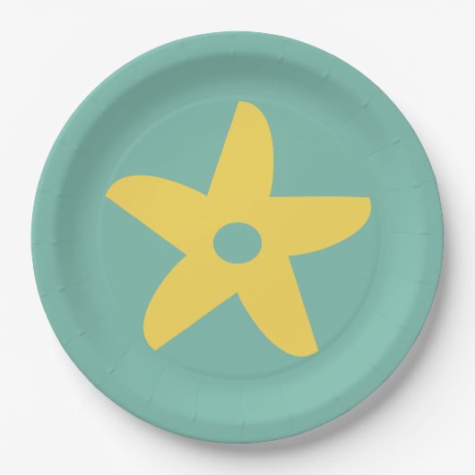Niedliche Abstrakte Blume Paper Napkin Pappteller (Vorderseite)
