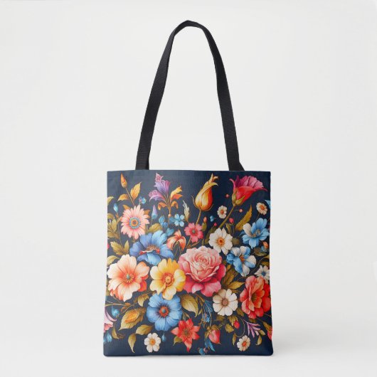 Niedliche Abstrakte Blumenmuster Tasche (Vorderseite)
