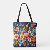 Niedliche Abstrakte Blumenmuster Tasche (Rückseite)