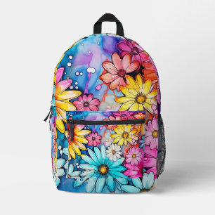 Niedliche Abstrakte Daisy Blume Art Bedruckter Rucksack