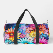 Niedliche Abstrakte Daisy Blume Art Duffle Bag (Rückseite)