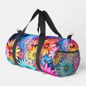 Niedliche Abstrakte Daisy Blume Art Duffle Bag (Rechte Ecke)