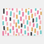 Niedliche Abstrakte Doodle-Regenbogen-Schlaganfäll Geschenkpapier Set (Vorderseite 3)