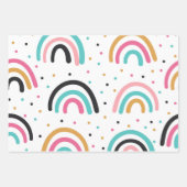Niedliche Abstrakte Doodle-Regenbogen-Schlaganfäll Geschenkpapier Set (Vorderseite)