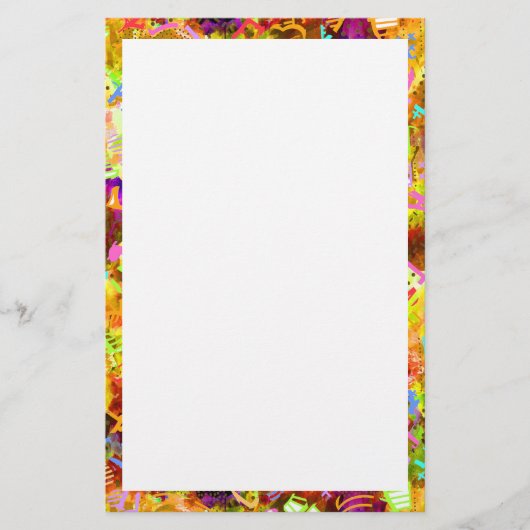 Niedliche abstrakte Farbe Briefpapier (Vorderseite)