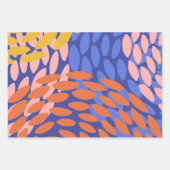 Niedliche Abstrakte Formen Muster Blau Rosa Rosa Geschenkpapier Set (Vorderseite 3)