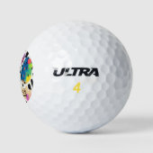 Niedliche Abstrakte Formen Muster Golfball (Logo)