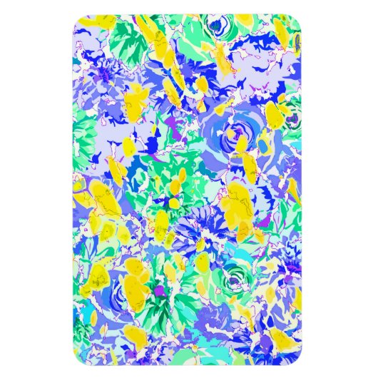 Niedliche abstrakte Frühlingsblumen Magnet (Vertikal)
