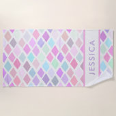 Niedliche Abstrakte Geometrie Strandtuch (Vorderseite)