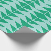 Niedliche Abstrakte geometrische Formen in grün un Geschenkpapier (Ecke)