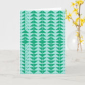 Niedliche Abstrakte geometrische Formen in grün un Karte (Gelbe Blume)