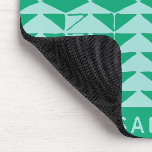 Niedliche Abstrakte geometrische Formen in grün un Mousepad (Ecke)