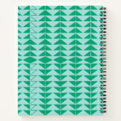 Niedliche Abstrakte geometrische Formen in grün un Notizblock (Rückseite)