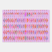 Niedliche Abstrakte geometrische Formen in Lavende Geschenkpapier Set (Vorderseite 3)