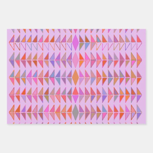 Niedliche Abstrakte geometrische Formen in Lavende Geschenkpapier Set (Vorderseite 2)