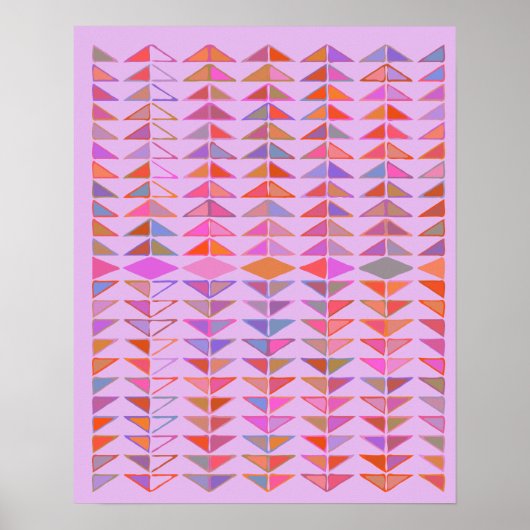 Niedliche Abstrakte geometrische Formen in Lavende Poster (Vorne)