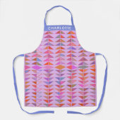 Niedliche Abstrakte geometrische Formen Lila Perso Schürze (Vorderseite)
