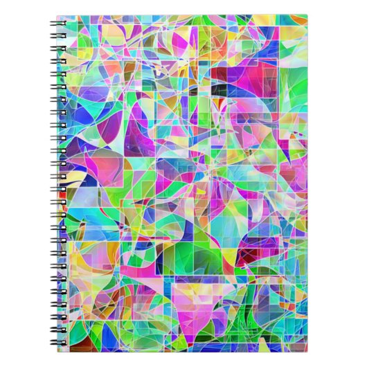 Niedliche abstrakte geometrische Fragmente Notizblock (Vorderseite)