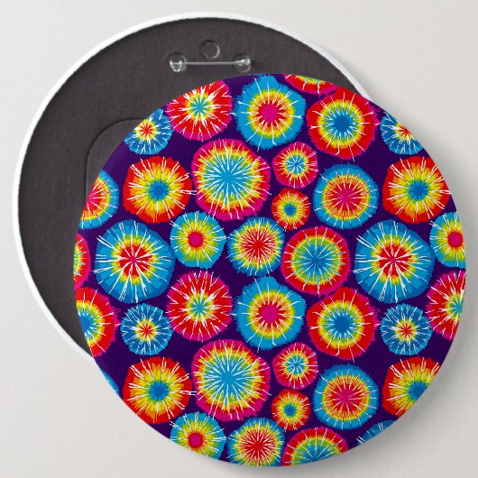 Niedliche abstrakte Gewebemuster Button (Vorne & Hinten)