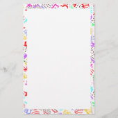 Niedliche abstrakte Herzen Briefpapier (Vorderseite)