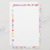 Niedliche abstrakte Herzen Briefpapier (Vorne/Hinten)