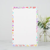 Niedliche abstrakte Herzen Briefpapier (Stehend Vorderseite)