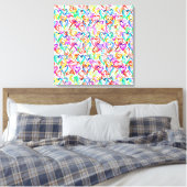 Niedliche abstrakte Herzen Leinwand drucken (Insitu (Schlafzimmer))