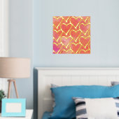 Niedliche Abstrakte Herzen Rosa Foliendrucke (In Situ (Schlafzimmer))