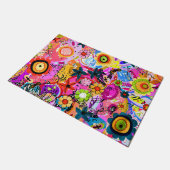 Niedliche abstrakte Insekten Fußmatte (Schrägansicht)