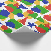 Niedliche Abstrakte Kids farbenfrohe Chaos Pattern Geschenkpapier (Ecke)