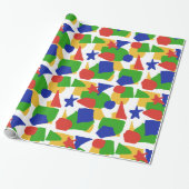 Niedliche Abstrakte Kids farbenfrohe Chaos Pattern Geschenkpapier (Ungerollt)