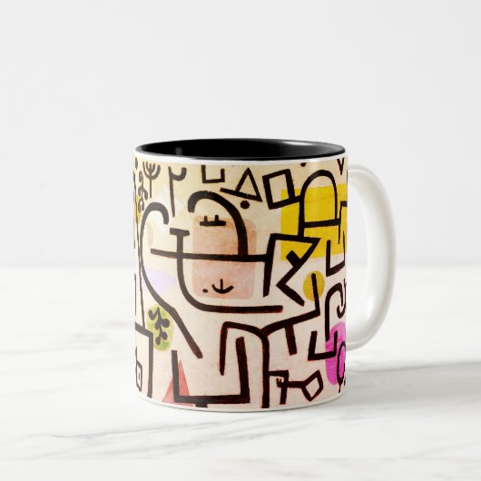 Niedliche abstrakte Kunstdruckspass-Tasse Zweifarbige Tasse (VorderseiteRechts)
