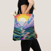 Niedliche Abstrakte Landschaftliche Landschaftsbil Tasche (Von Nahem)