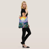 Niedliche Abstrakte Landschaftliche Landschaftsbil Tasche (Am Model)