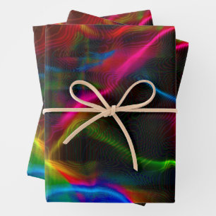 Niedliche abstrakte Linien Geschenkpapier Set