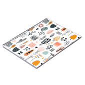 Niedliche Abstrakte Linien Kreative Funny Hand Gez Notizblock (Linke Seite)