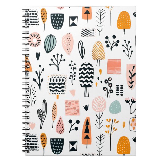 Niedliche Abstrakte Linien Kreative Funny Hand Gez Notizblock (Vorderseite)