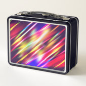 Niedliche abstrakte Linien werfen Kissen iPhone w Metall Brotdose (Rückseite)