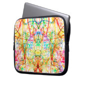Niedliche abstrakte Linien werfen Kissen Laptopschutzhülle (Vorderseite Links)