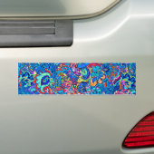 Niedliche abstrakte Malerei Blume Autoaufkleber (Auf Auto)
