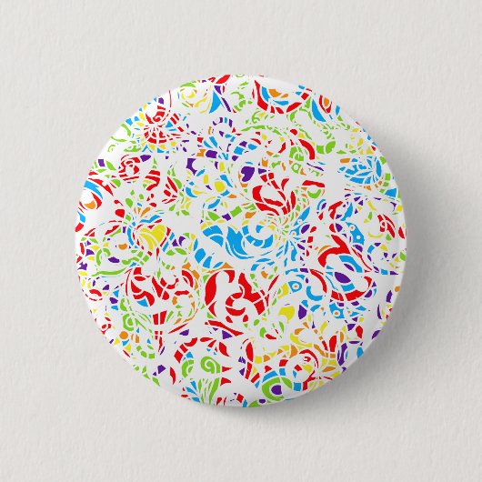 Niedliche abstrakte Malerei Blume Mauspad Button (Vorderseite)