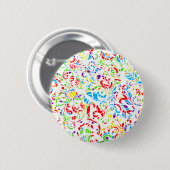 Niedliche abstrakte Malerei Blume Mauspad Button (Vorne & Hinten)