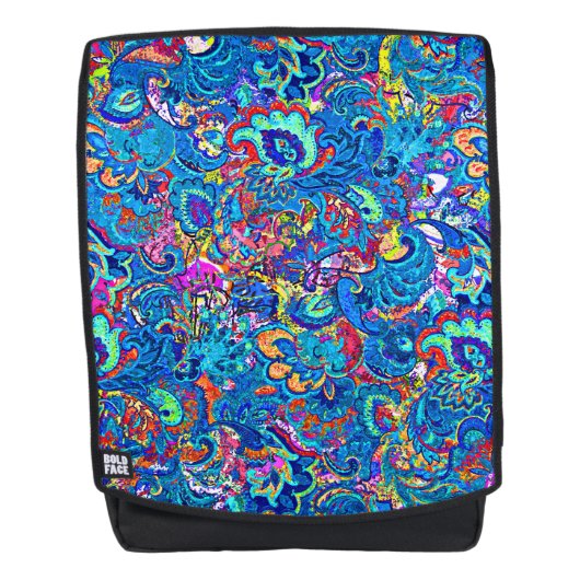 Niedliche abstrakte Malerei Blume Rucksack (Vorderseite)