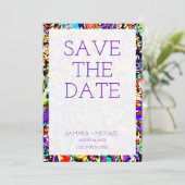 Niedliche abstrakte Malerei Save the Date (Stehend Vorderseite)