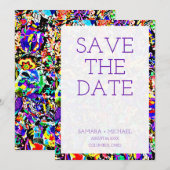Niedliche abstrakte Malerei Save the Date (Vorne/Hinten)
